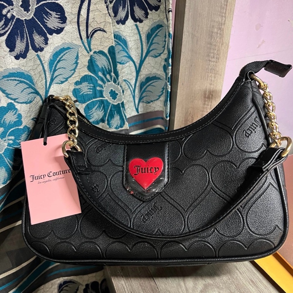 Juicy Couture Black Heart Valentines Bag
